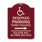 Signmission Modern Isa Connecticut Reserved Parking Permit Required Violators Fin Alum, 24" x 18", BU-1824-23872 A-DES-BU-1824-23872 - alternate 1